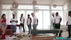 Play Curvy Carmen Valentina's Intense Interracial Gangbang
