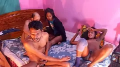 Play Rough Group Sex with Two Guys: Hanif, Manik Mia, and Popy Khatun in a Hot Porno